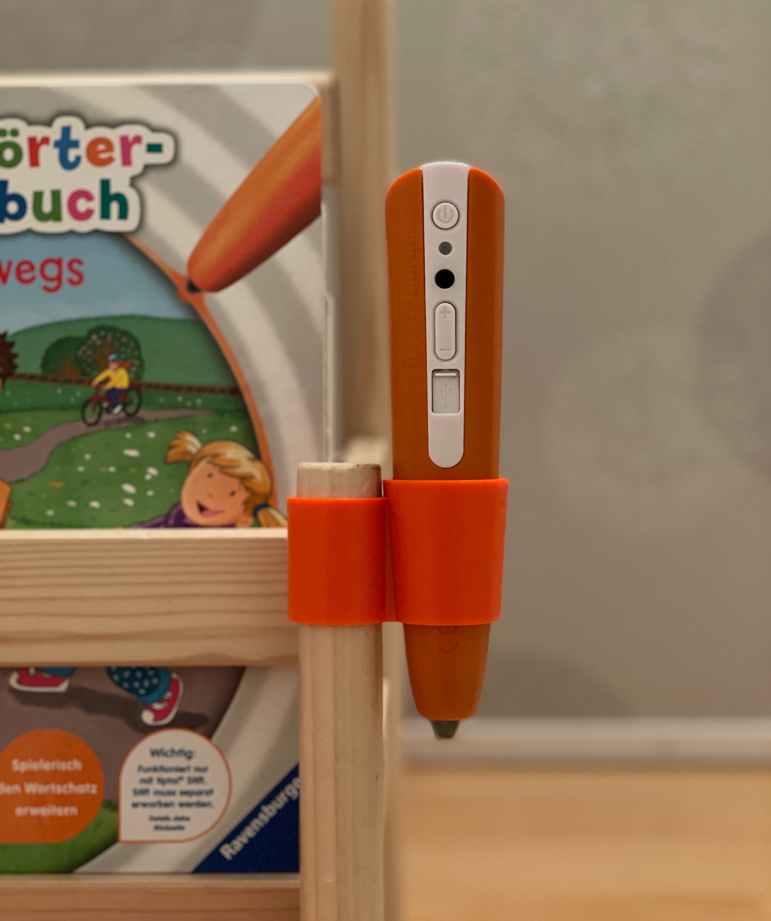 TipToi Pen holder for IKEA FLISAT children's bookshelf