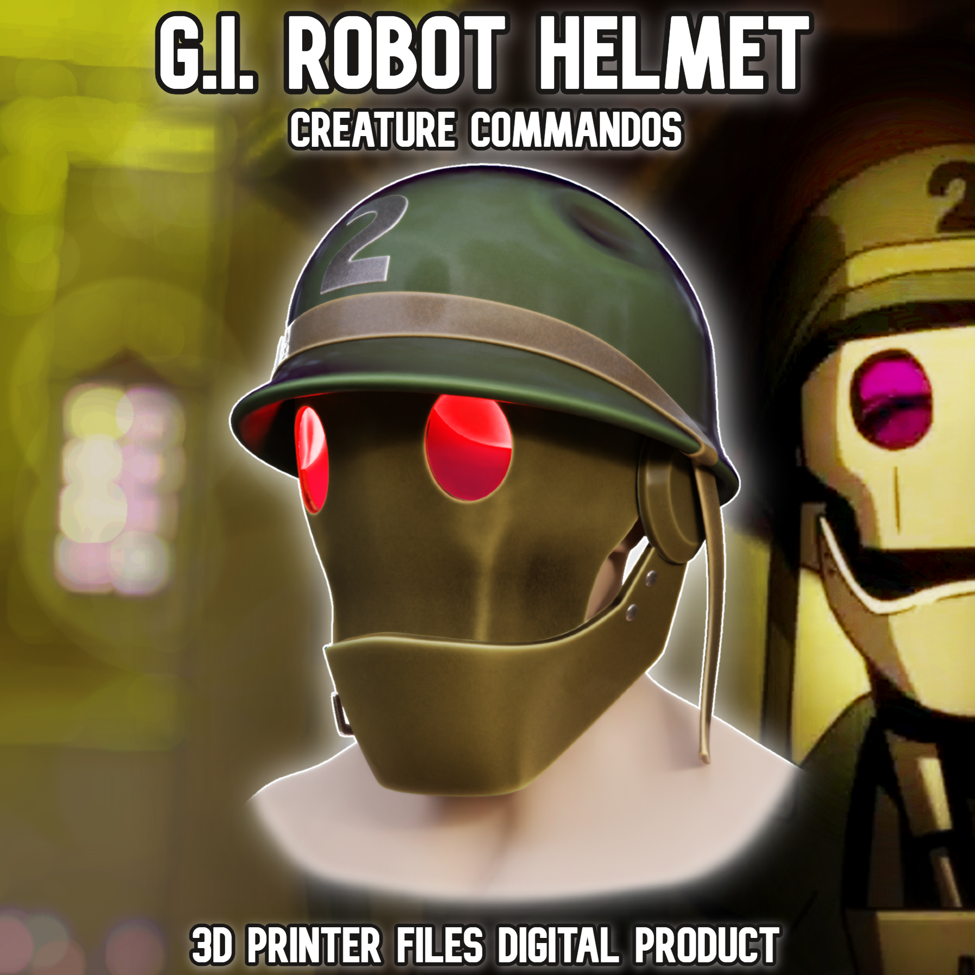 G.I. Robot Cosplay Helmet/Mask Outfit Creature Commandos