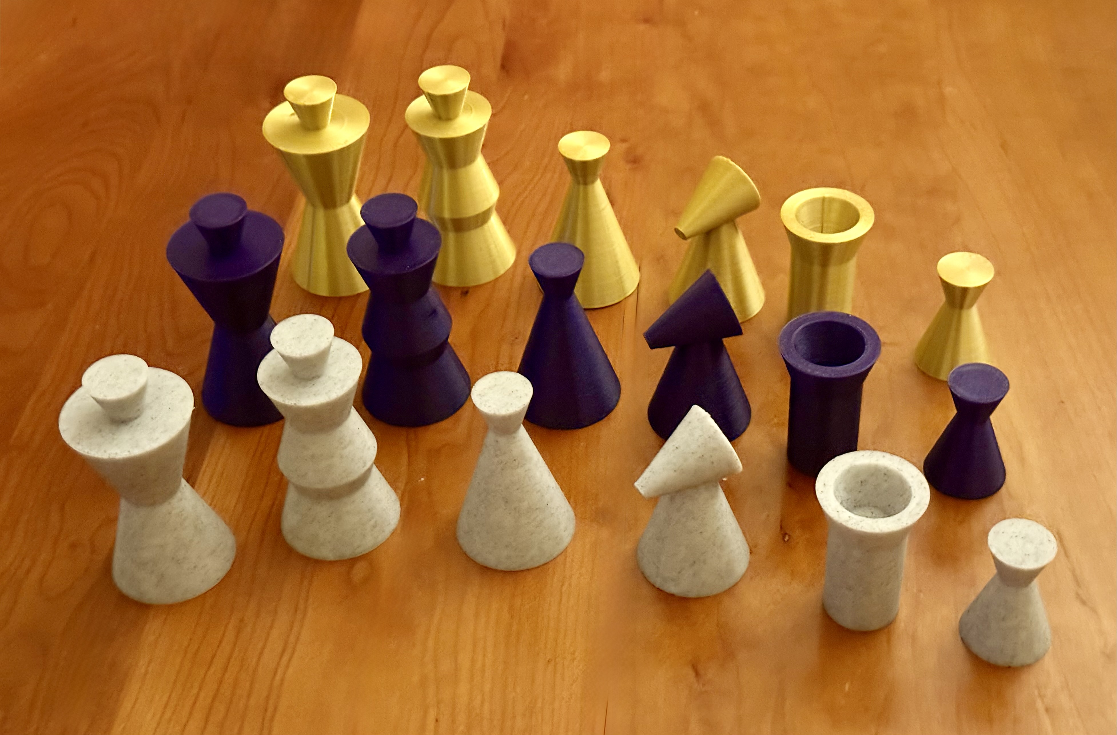 Abstract chess set