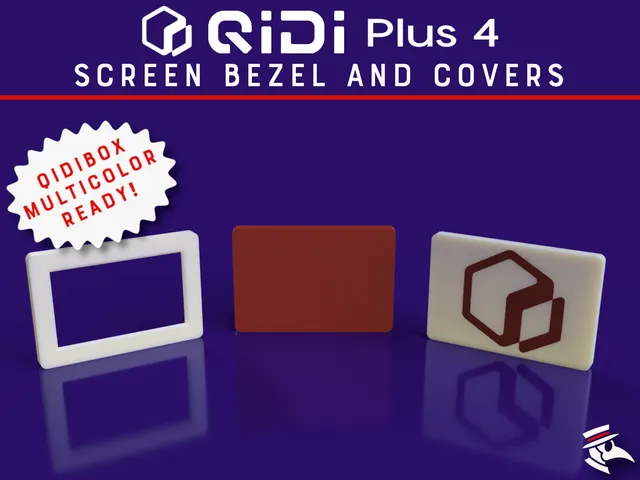 Qidi Plus 4 Screen Bezel and Protective Screen Covers