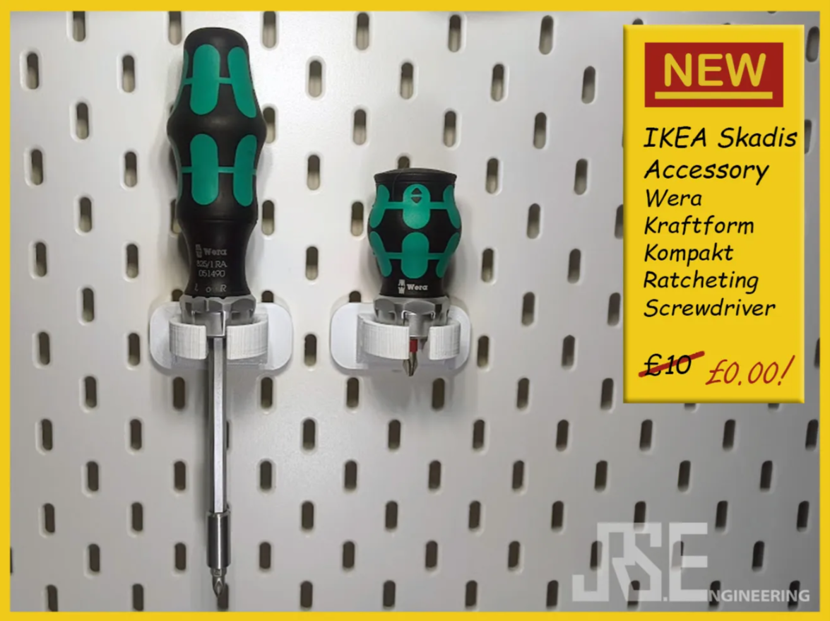 IKEA Skadis Wera Kraftform Ratchet Screwdriver