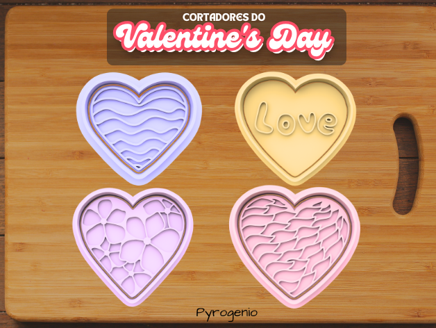 Valentine's Day Heart Cookie Cutter Kit (4 Pieces)