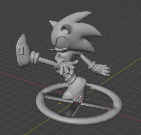 Miniatura 2 do modelo 3D sonic with stand