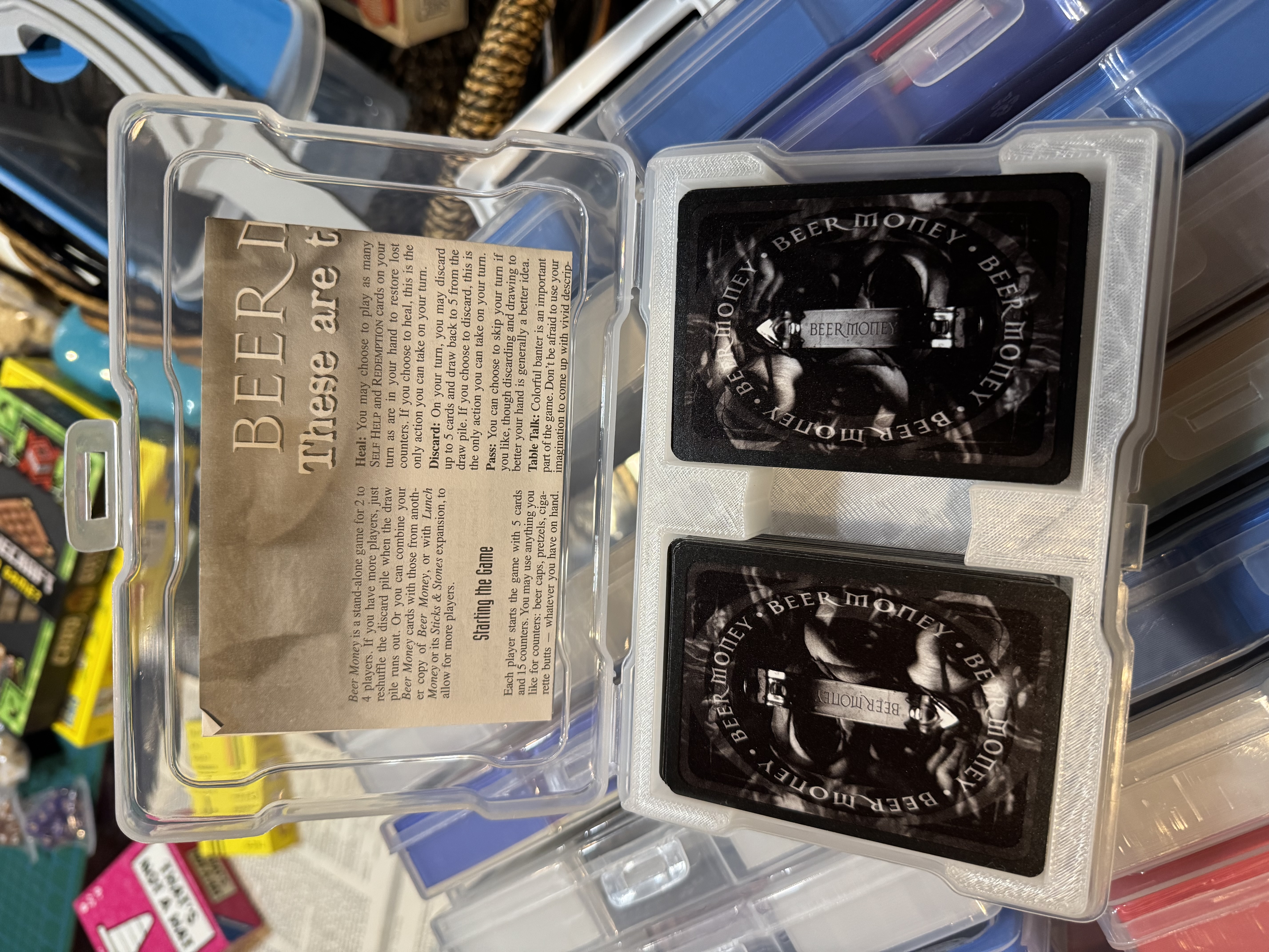 Beer/Lunch Money game photocaddy insert