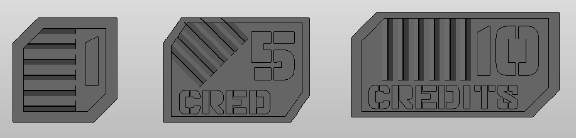 Sci Fi Game Credit Tokens by Sablebadger 3D | Download free STL model ...
