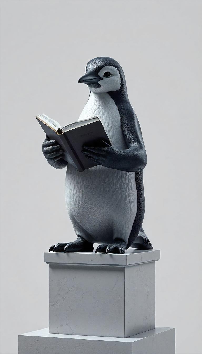 Reading penguin
