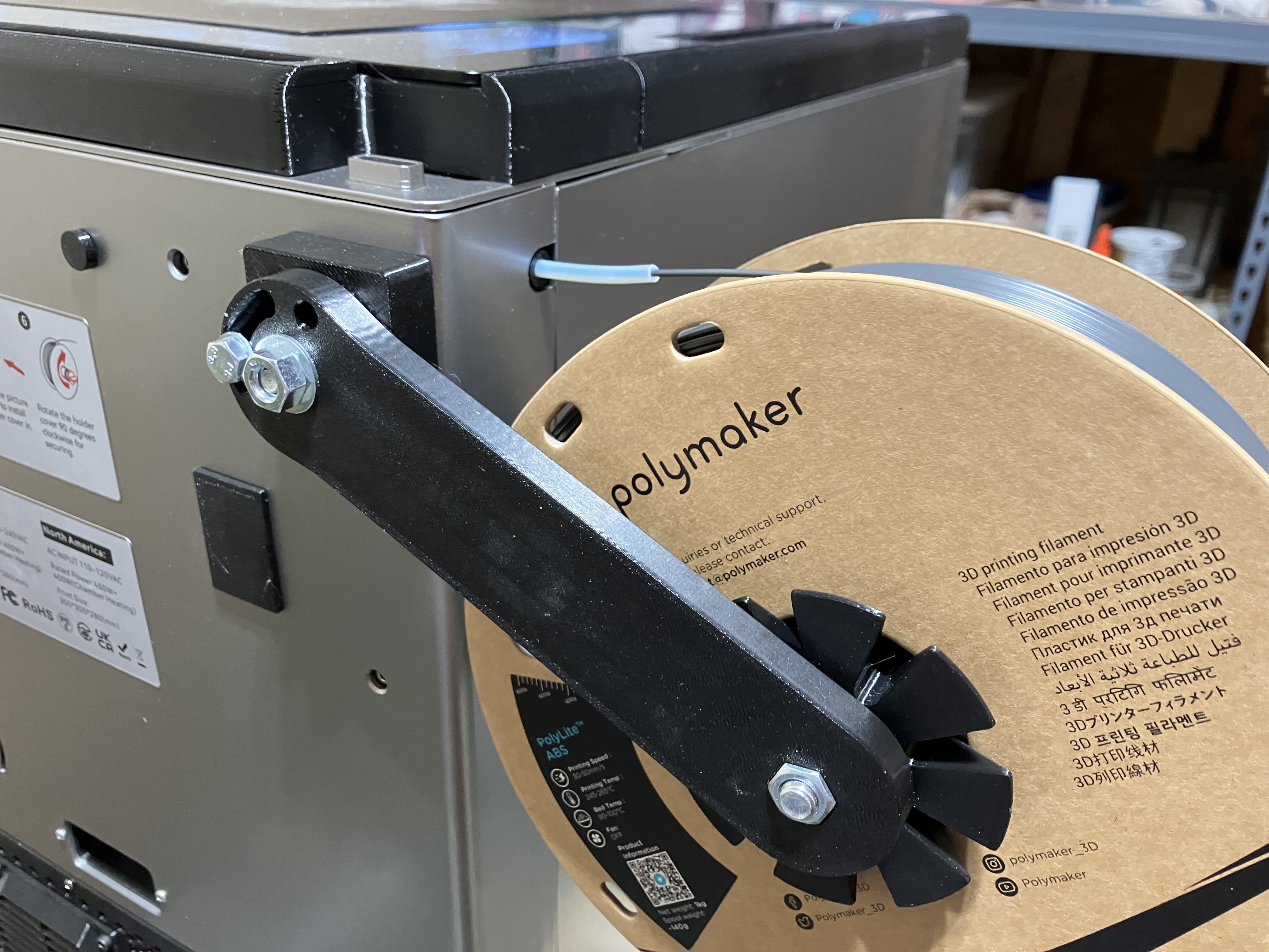 Qidi Plus4 adjustable side spool holder