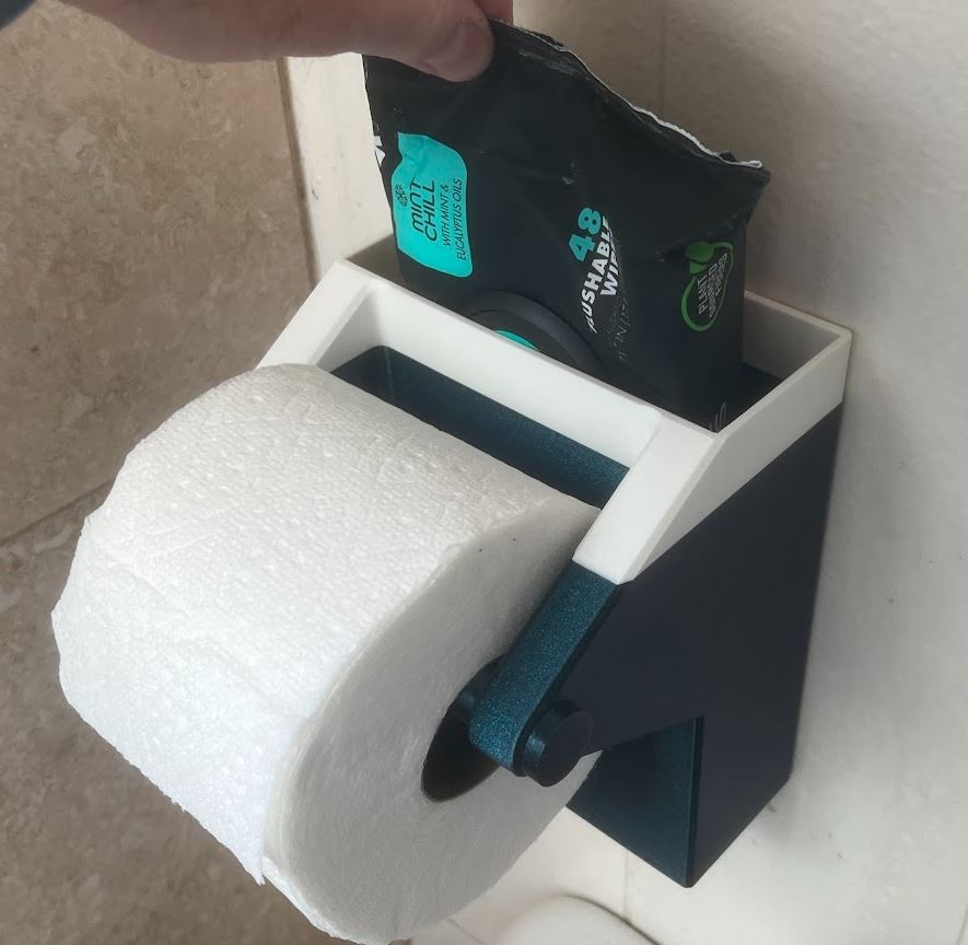 Toilet Paper and Wipes Holder
