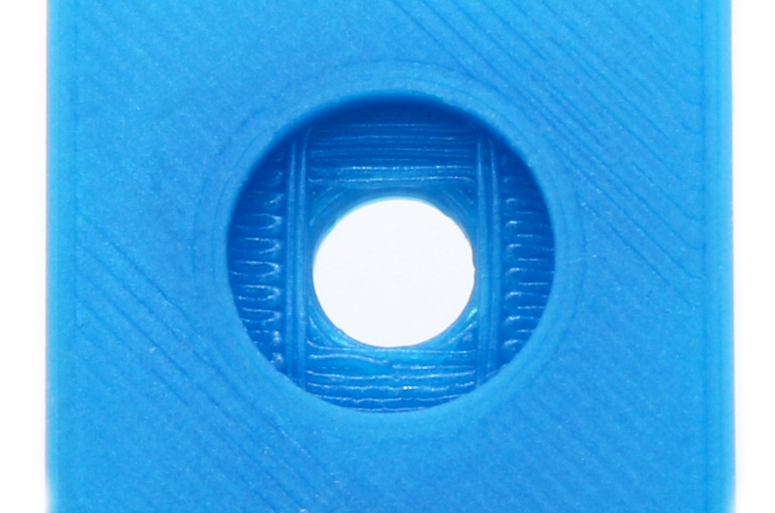 Suspended hole test piece