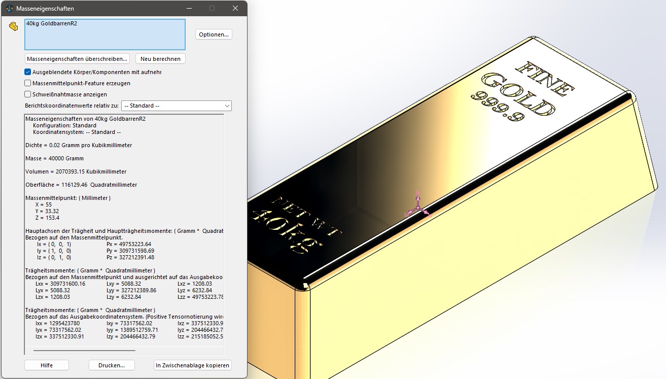 Gold bar 40kg