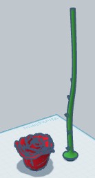 rose and stem