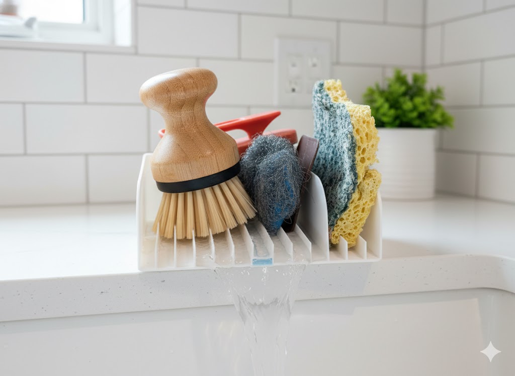 Self-Draining Kitchen Sink Station (No-Support Print)