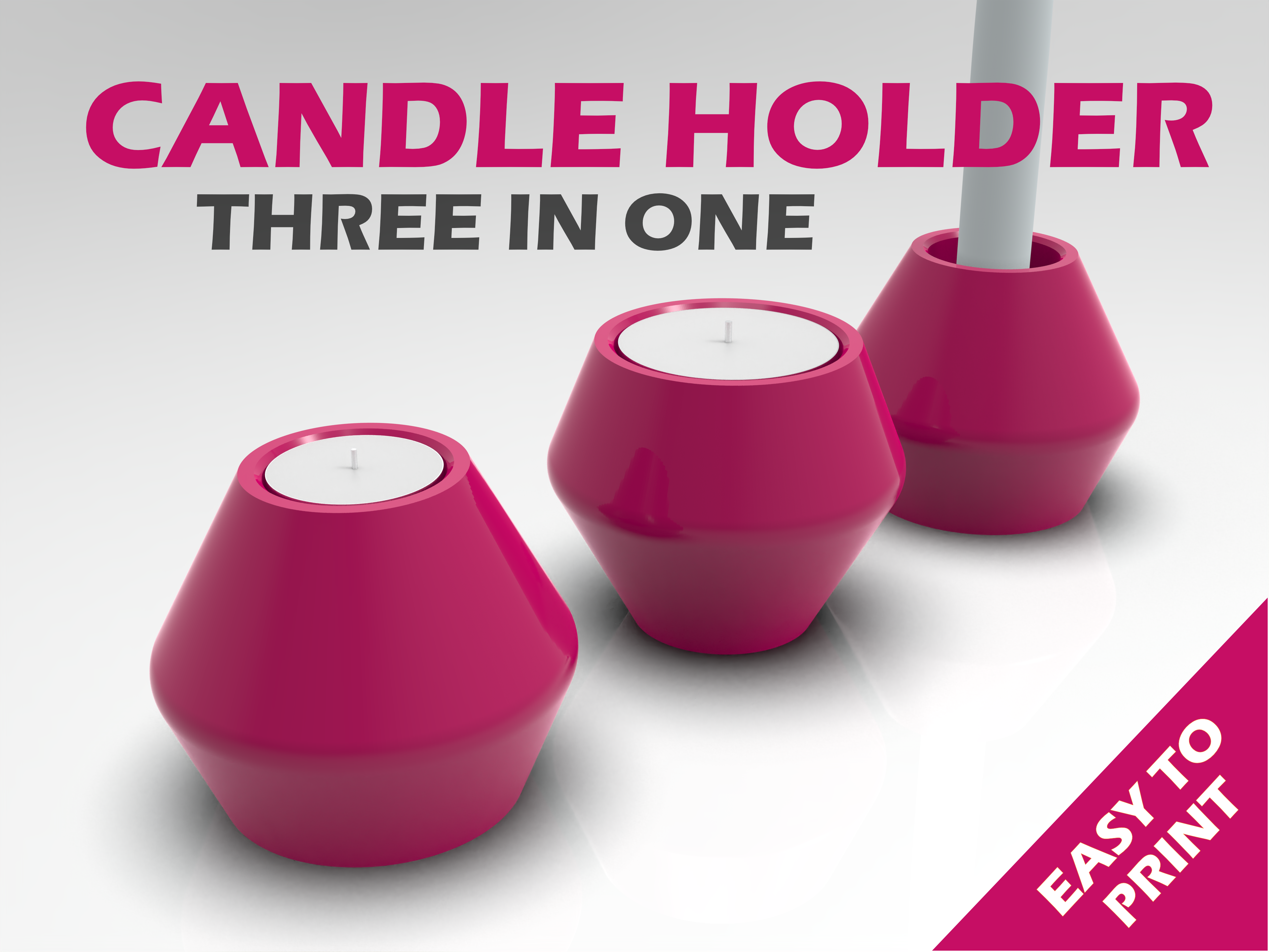 CANDLE HOLDER - 3 IN 1 - (The Perfect Valentine Gift)