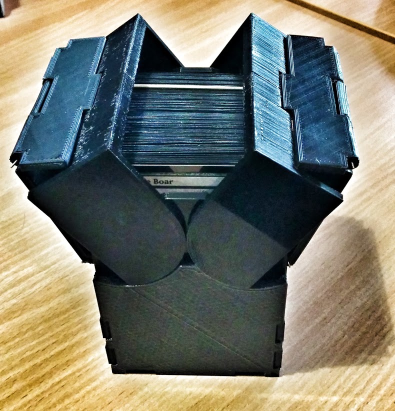 CCG Deck Box with Geared Pivoting Lid