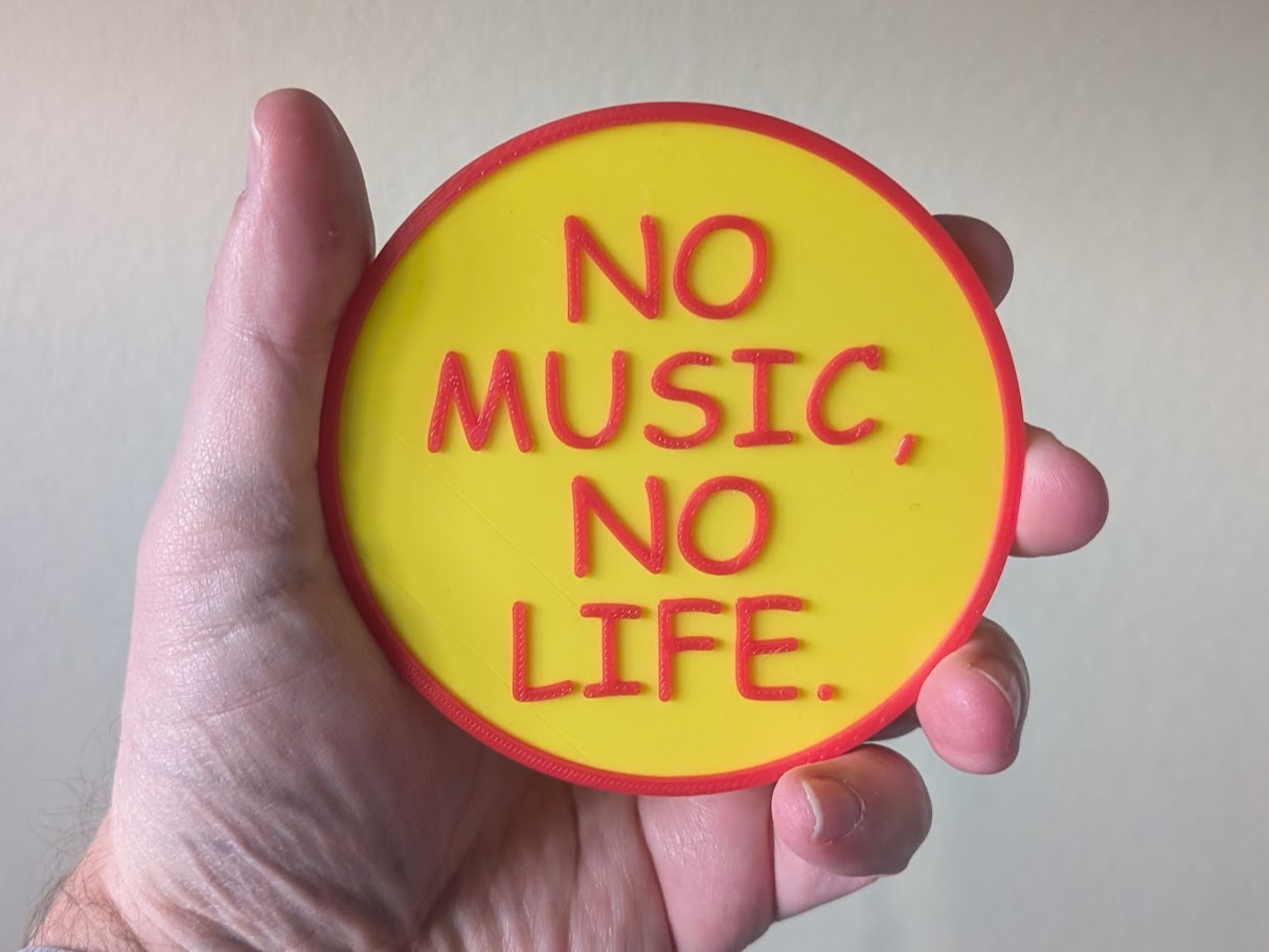 Tower Records - No Music No Life Slogan Coaster