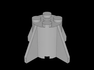 Lego Compatible (4591.dat) Brick  2 x  2 x  2 Round with Fins