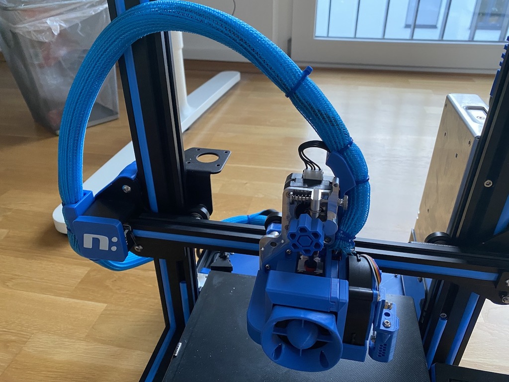 Wider 20mm Micro Swiss Direct Drive Cable Management (Ender 3) by Fozi