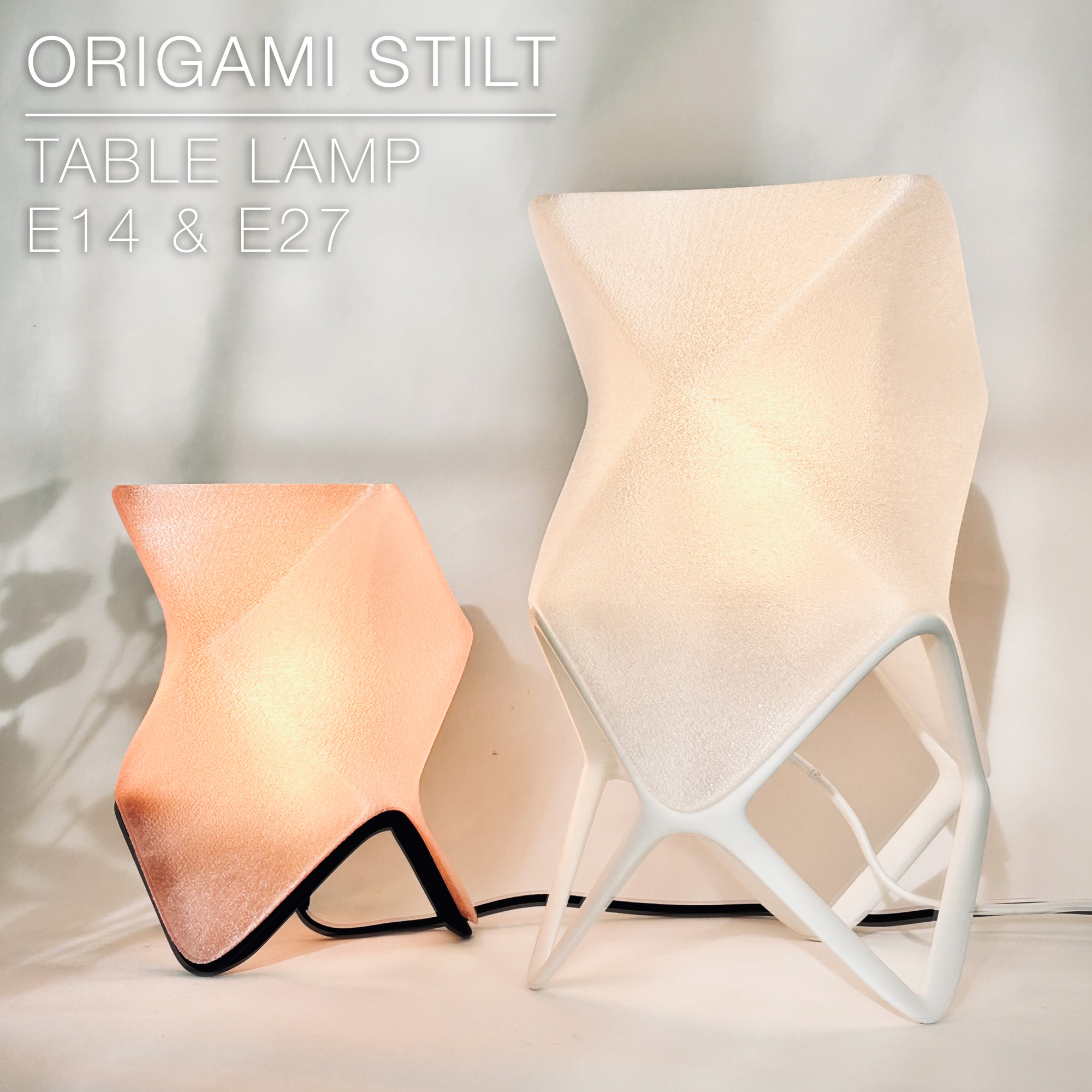 ORIGAMI STILT | Table Lamp E14, E26, E27 print-in-place