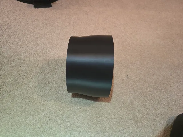 Adapter for extractor fans with a male with OD 120mm fitting to a hose duct with an ID of 150mm