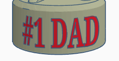 #1 Dad     Father Day Trophy    (Multi Color Machine Required