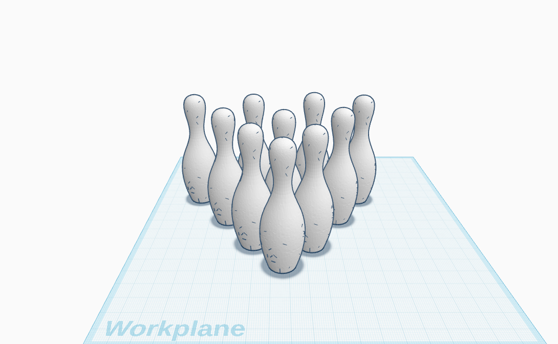 Bowling pins-10 with ball