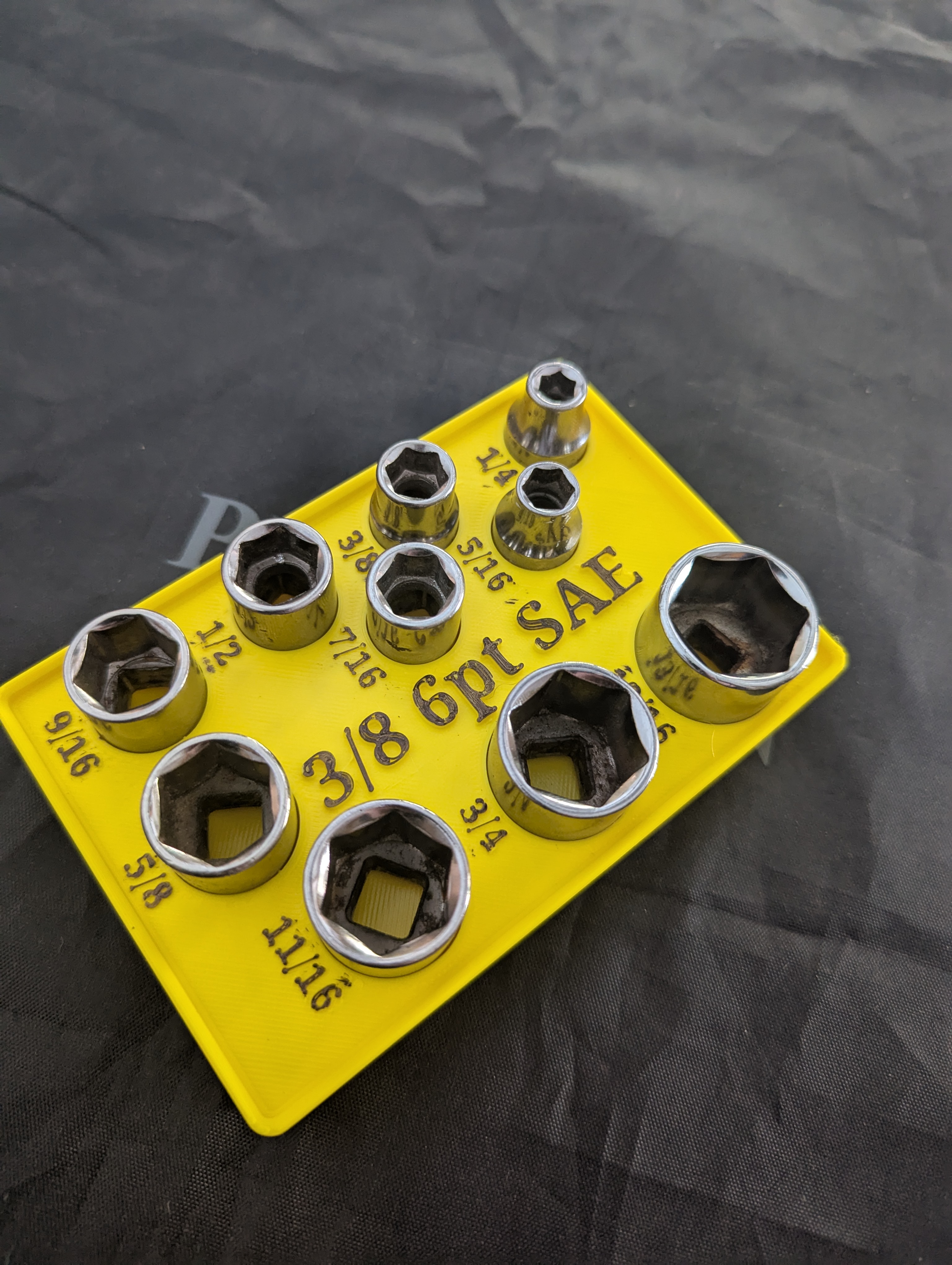 3/8 6pt SAE Socket Holder Gridfinity Base