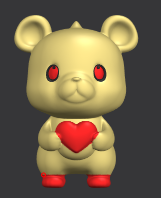 Cute teddy bear holding a heart