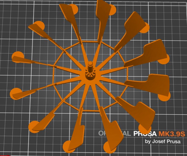Easy Strandbeest modified fan 3D model thumbnail