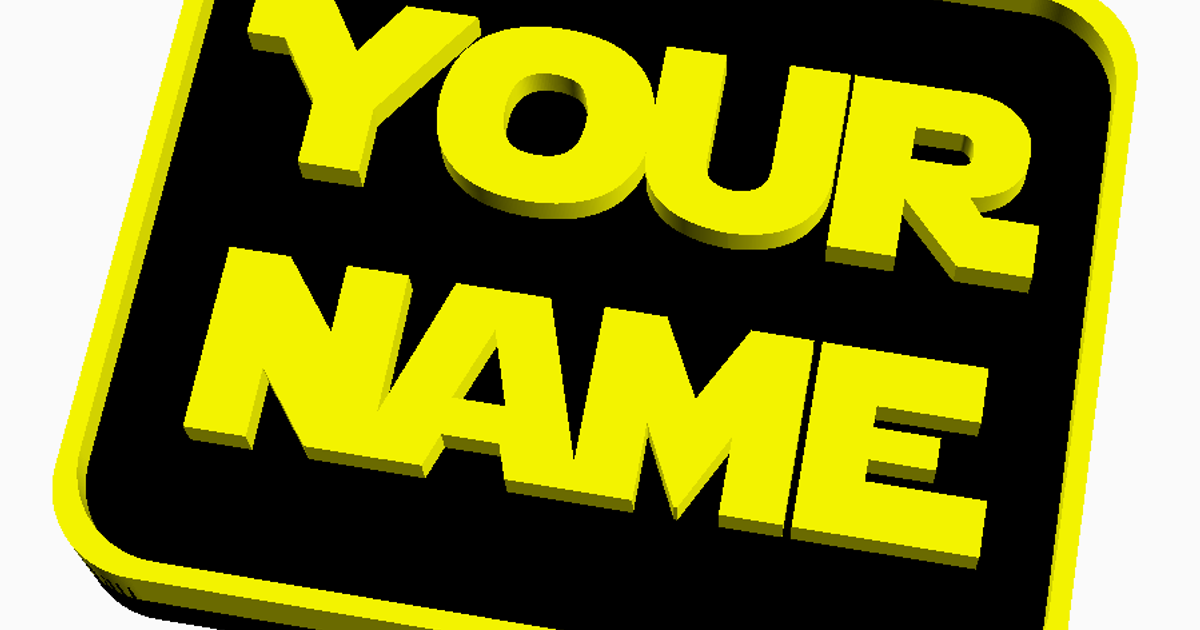 Star Wars Name Sign, two lines, customizable, by Printer4496