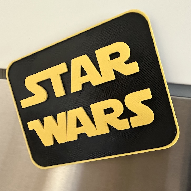 Star Wars Name Sign, two lines, customizable, by Printer4496