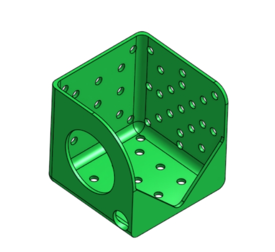 Miniatura 2 do modelo 3D small speaker bracket (4-sided mount)