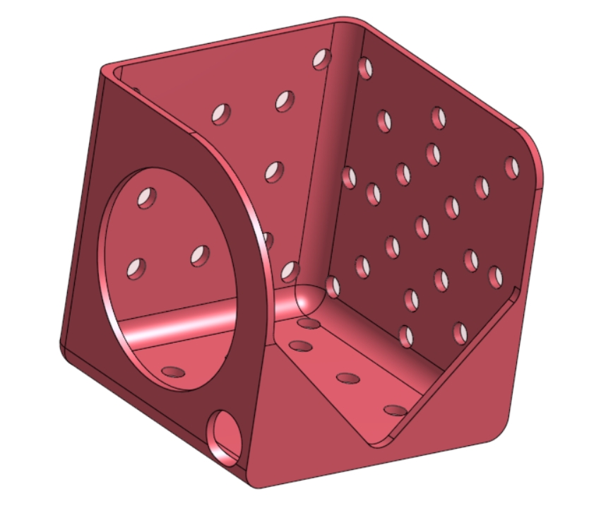 Miniatura 5 do modelo 3D small speaker bracket (4-sided mount)