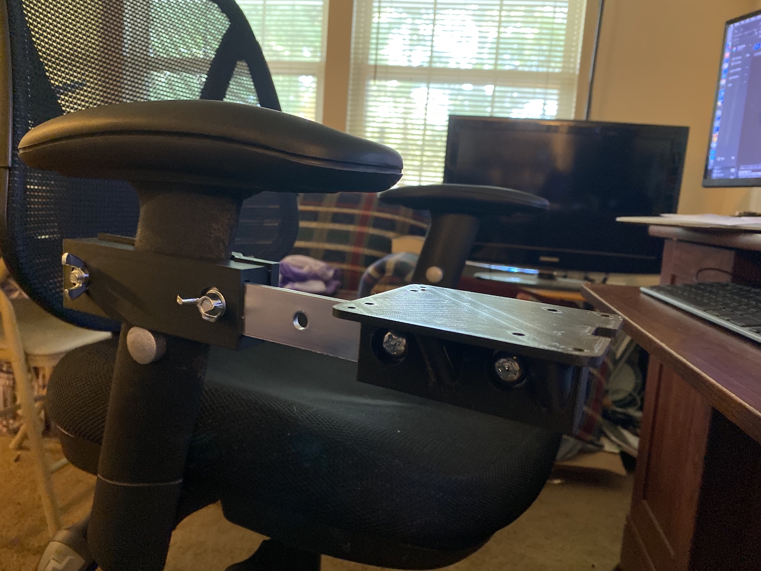 HOTAS Chair Mount for VKB Gunfighter Joystick Base