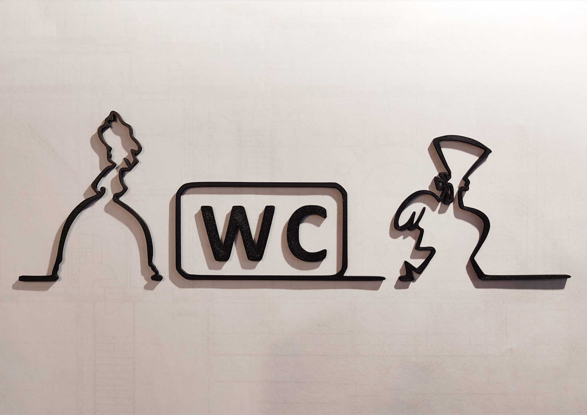 WC door hanger from the iconic cartoon "La Linea" Balum Balum.