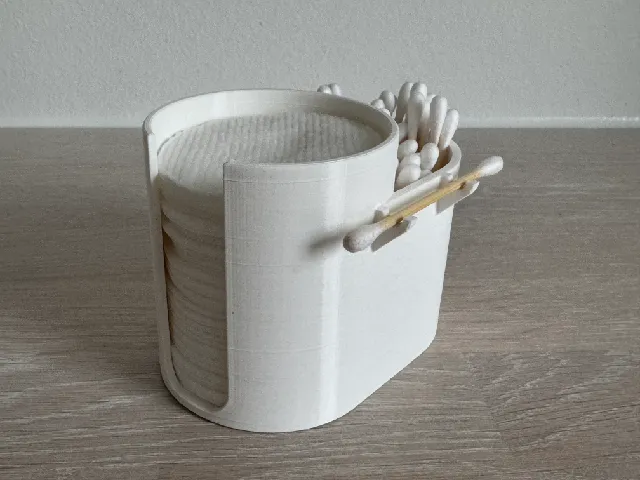 Holder for cotton pads and qtips