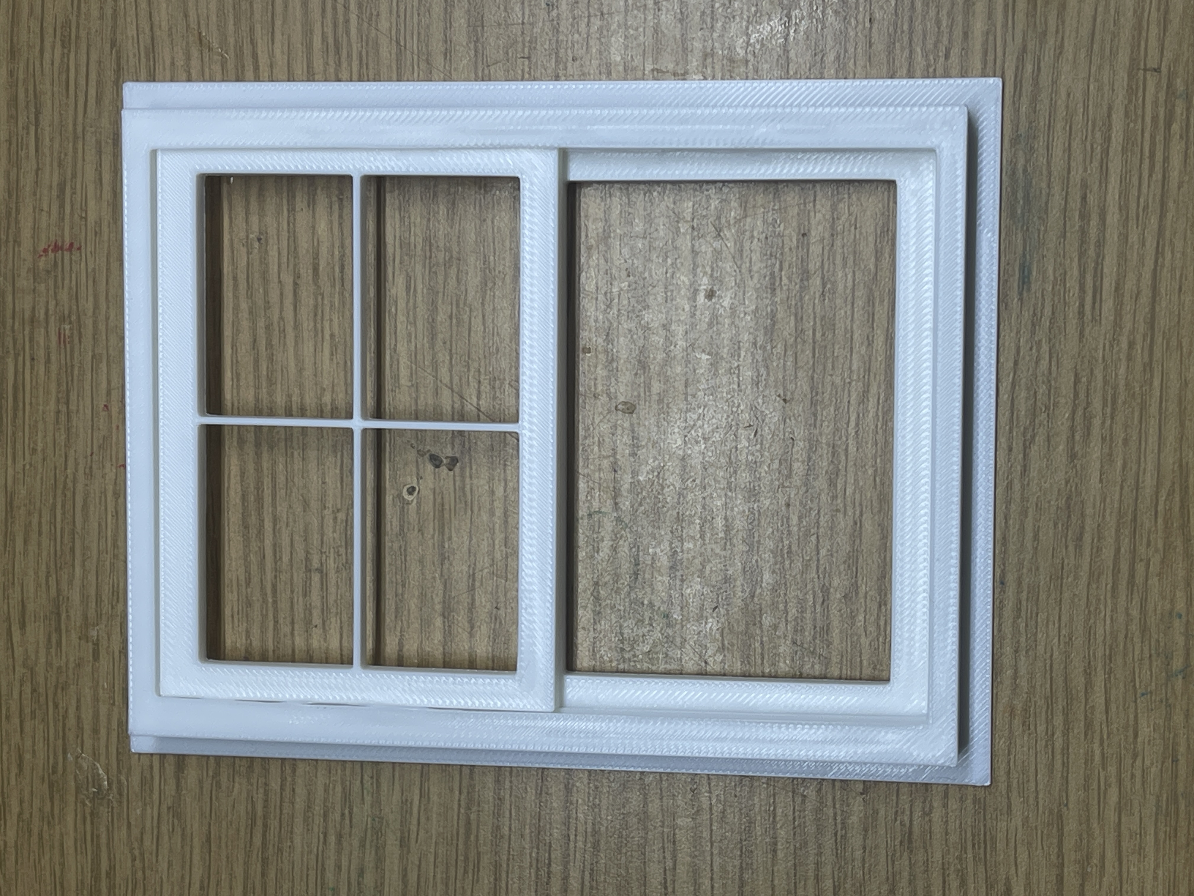 Dollhouse Double-Hung Window, 3' x 4', Scale 1:12, Movable Sashes