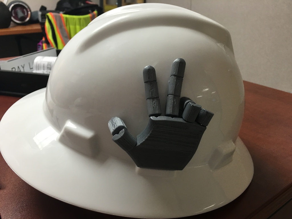 Articulated Hand Hard Hat Insert by FTWMaker Download free STL model