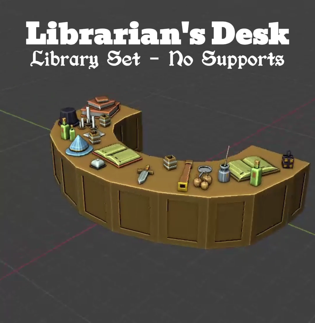 Librarian's Desk - No Supports | Library Set