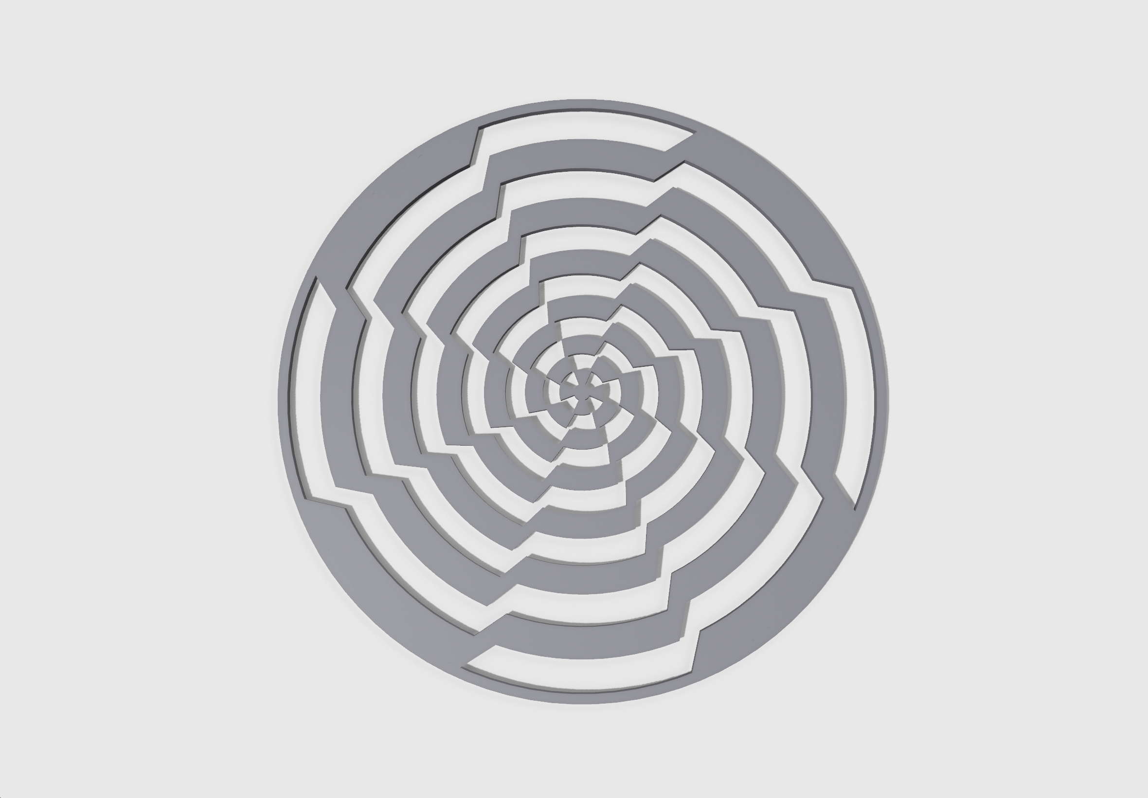 2D/3D cross in circle optical ilusion 180 mm in diameter