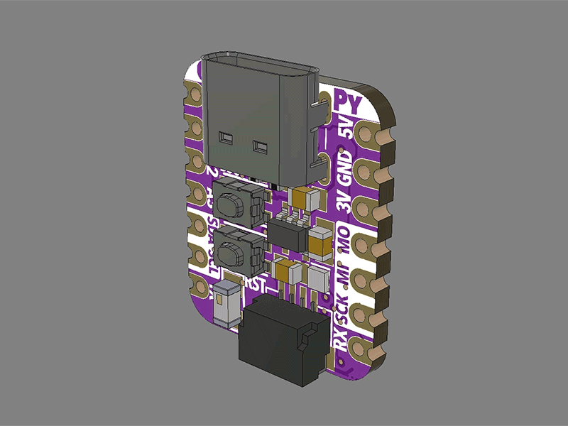 Miniatura 11 do modelo 3D QT Py Snap Fit Case