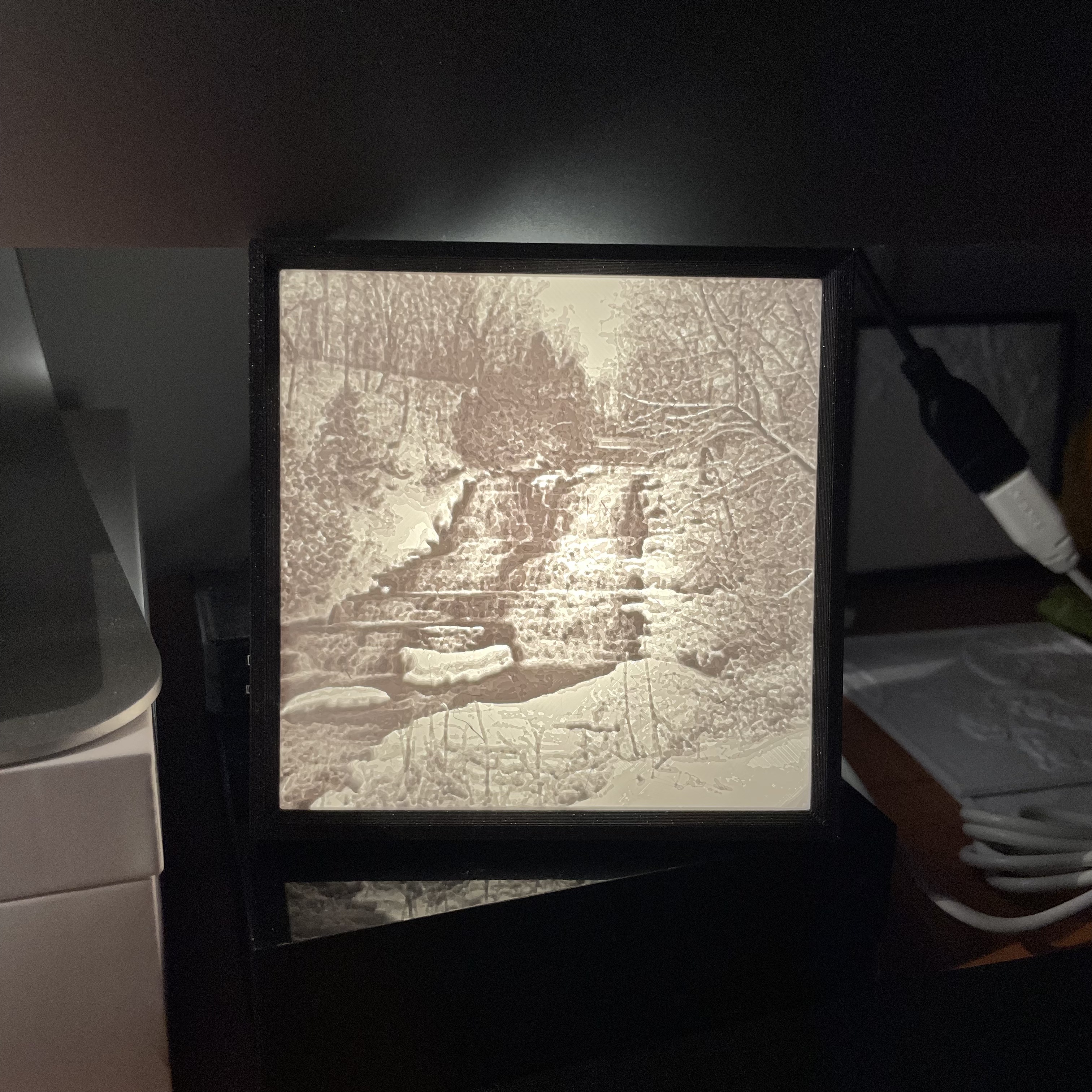 Miniatura 3 do modelo 3D Halvklart lithophane frame