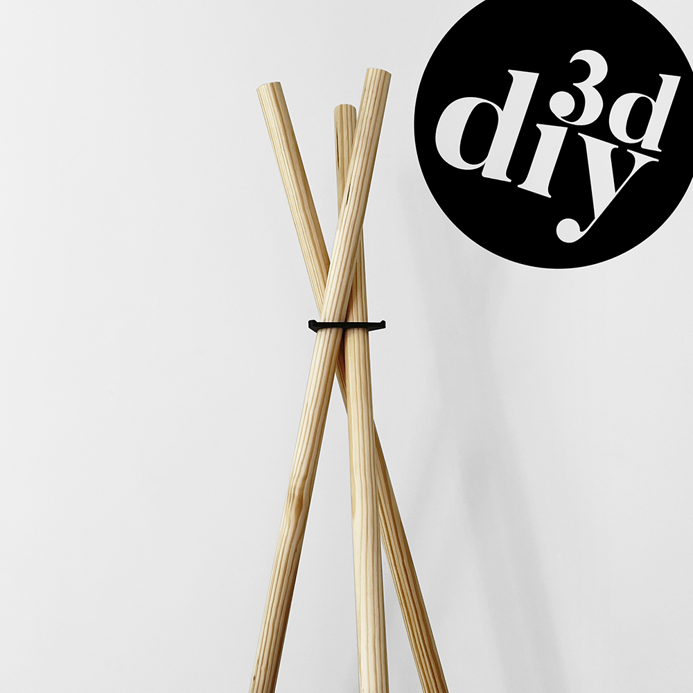 Simple teepee Coat Rack with Wood dowels