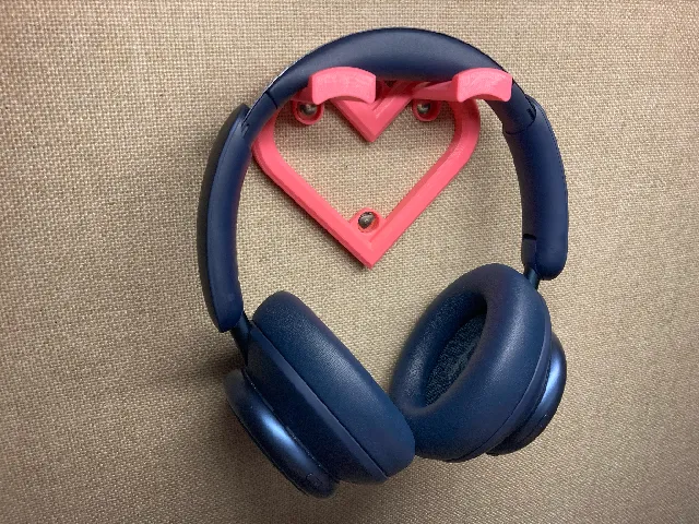Heart-Shaped Cork Board Headphone Holder