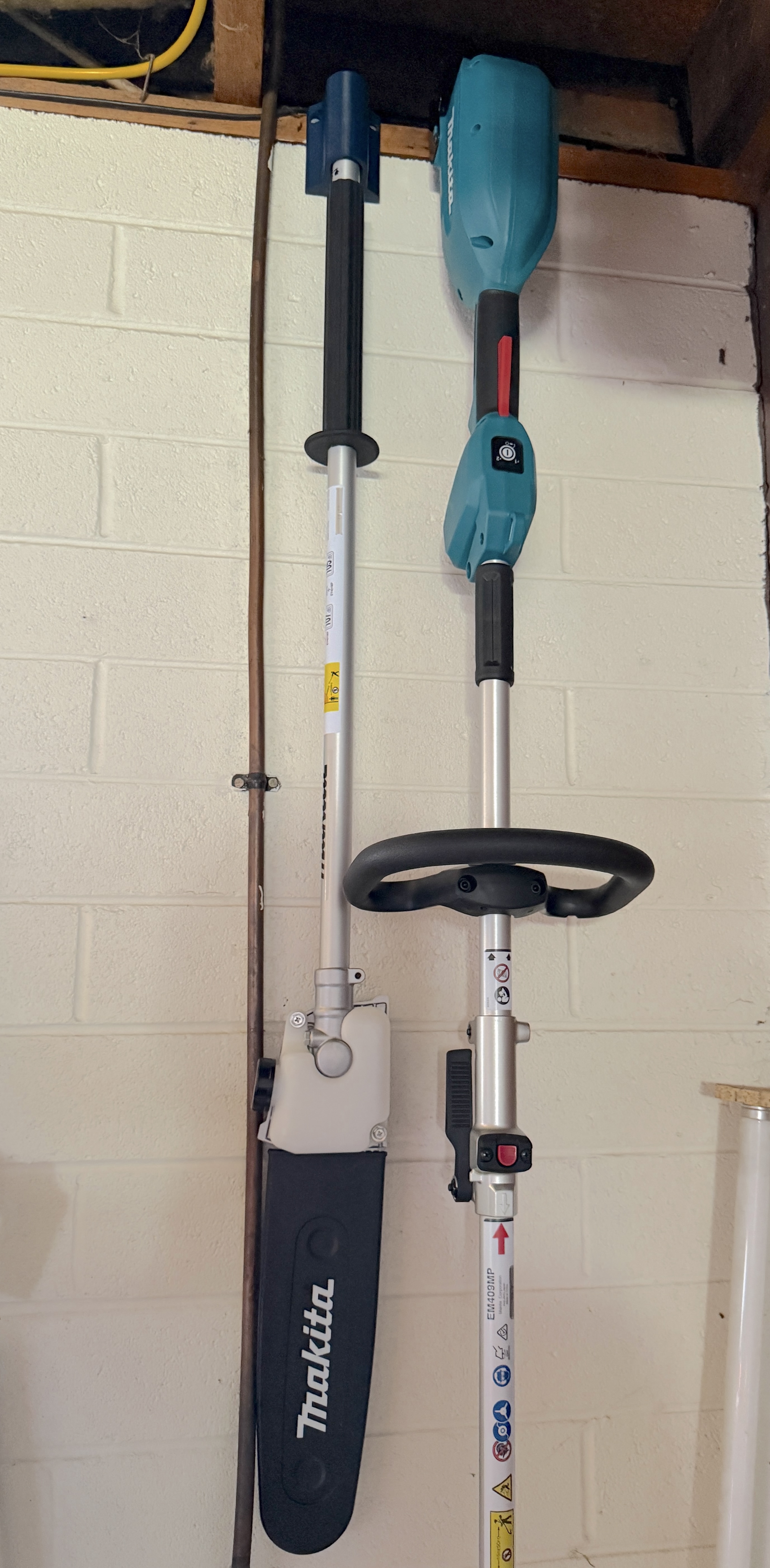 Wall mounts for Makita Powerhead and attachments