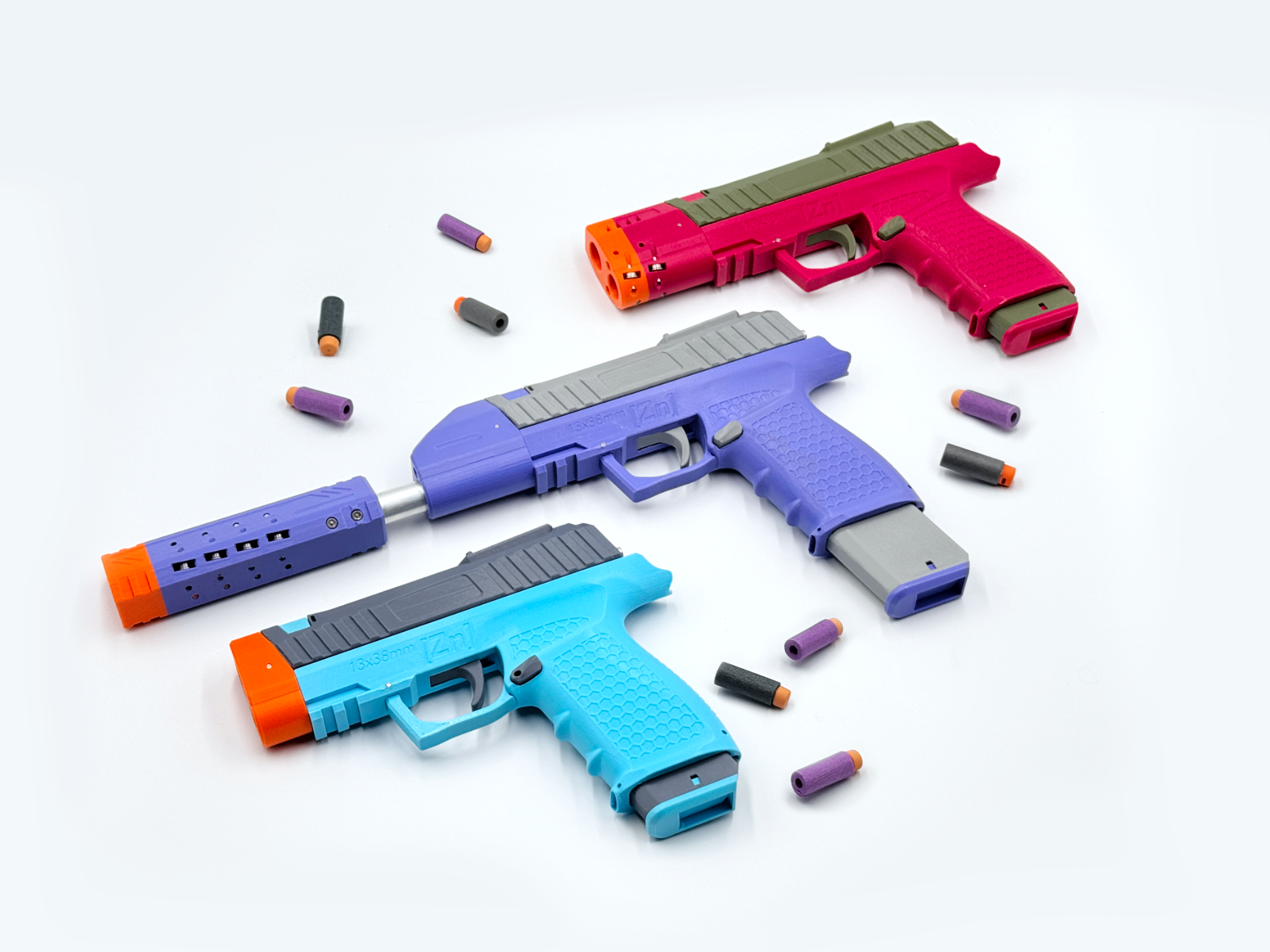 Znc Aus - Compact Powerful Nerf Foam Dart Pistol - Up to 200FPS