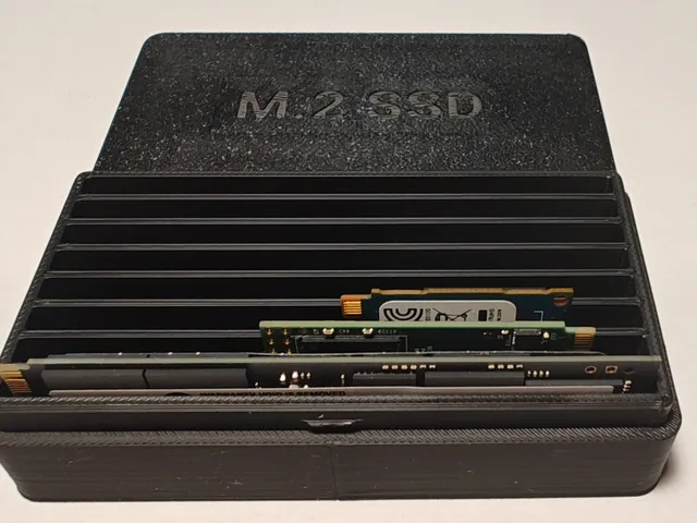 M.2 SSD case with lid