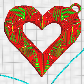 Low Poly Heart Keychain