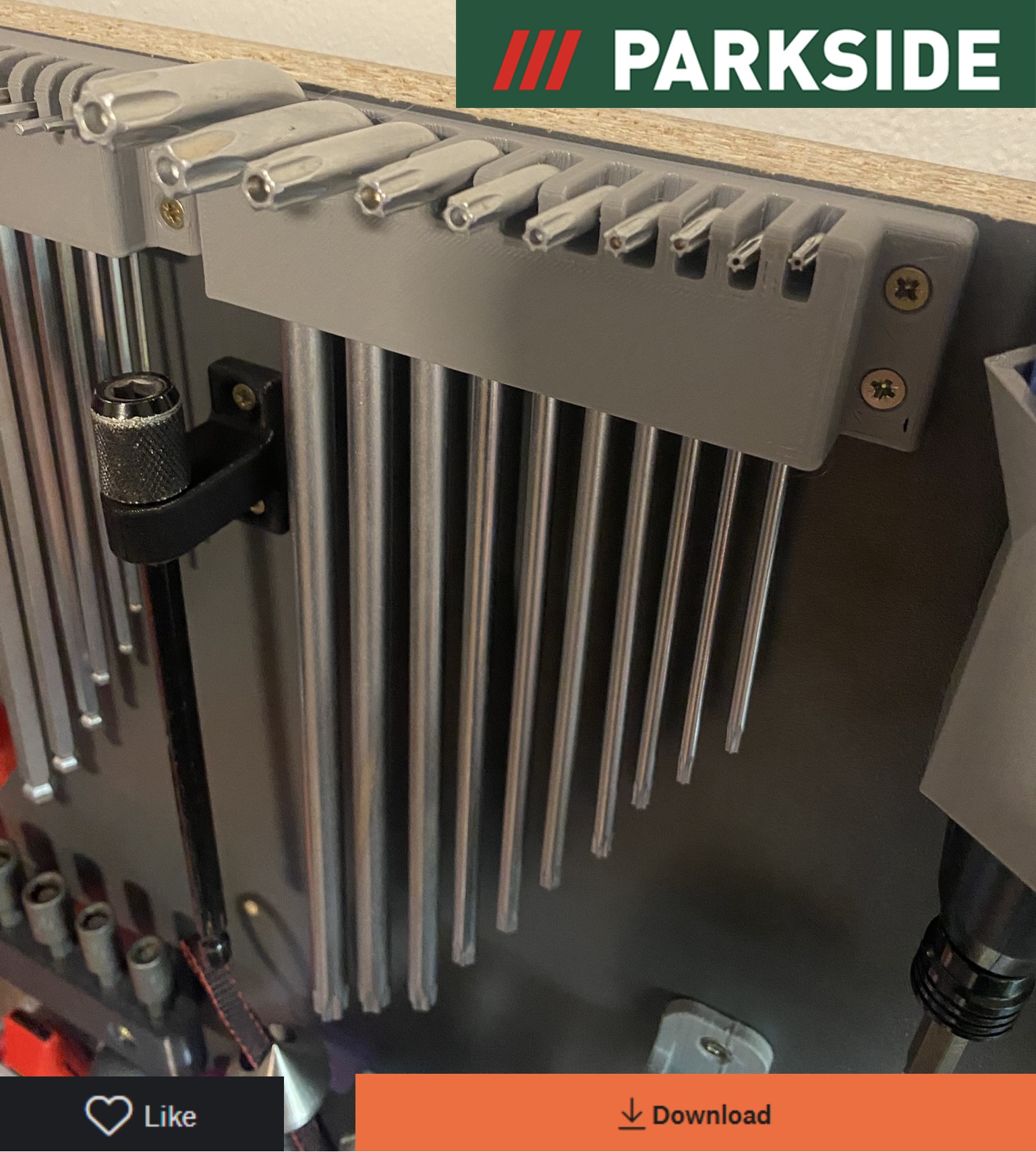 Parkside Torx keys holder wallmount