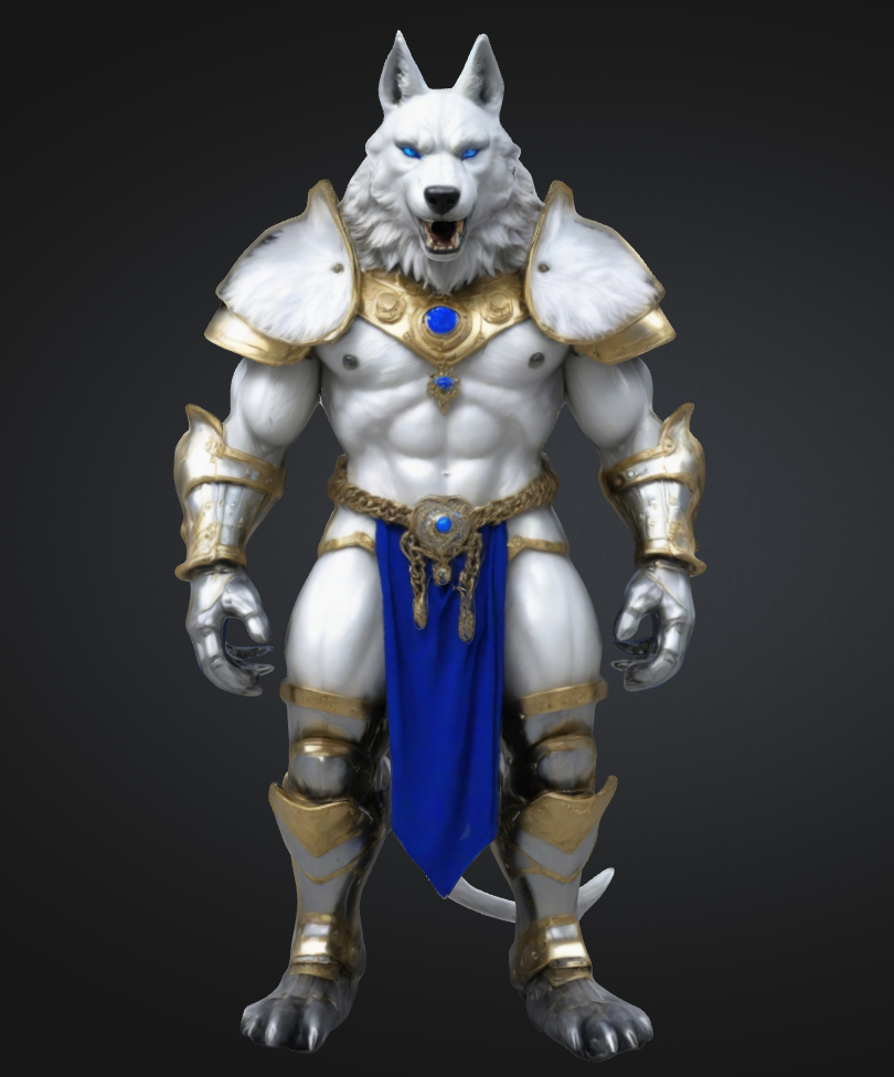 Fantasy Humanoid Wolf