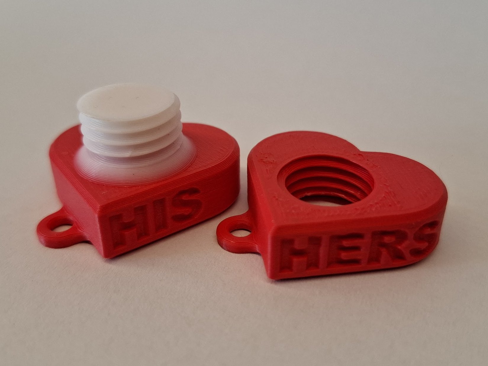 Valentine's Day heart-shaped bolt and nut making couple